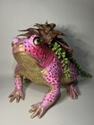 Bristol Novelty Ak049 Rubber Toad Frog Figurine Custom Rare Pink Gold Flowers 8   