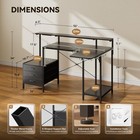 Computer Desk With Led Lights  Power Outlets   Storage Shelves  Home Office Desk