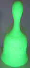 Vintage Fenton Glass Bell Custard Satin Daisy   Button 6  Tall Glows