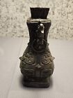 Vtg Chinese Archaic Bronze Vase 10  Tall