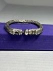  b  Antique Chinese Import Gold Silver  Dragons Bracelet