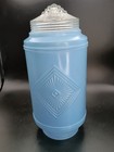 Antique Deco Glass Light Powder Blue Glass Skyscraper Torpedo 8-1 2  Lamp Shade
