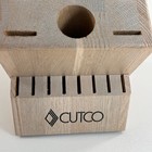 Cutco 1748 Homemaker 18 Slot Knife Block Honey Oak Wood - No Rubber Feet