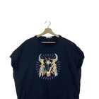 Vintage Titicaca Buffalo Skull Native American Graphic Tee Shirt