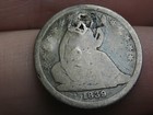 1839 Seated Liberty Silver Dime- Love Token- Engraved Ornate Initials Ec 