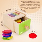 Montessori Toys For 1-3 Year Old Color Sorting Wooden Drawer Box Toy For Toddler