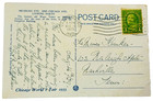 Chicago Illinois Michigan Av 1929 Postmarked Postcard Water Tower Palmolive Bldg