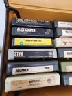 Vintage Lot Of 24 8 Track Tapes In Carry Case  Zepplin  Cooper  Journey  Doors