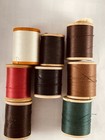 Vintage Thread Lot 8 Wood Spools Corticelli Heavy Duty J p Coats 
