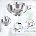 Stainless Steel Canning Funnel Set - 2 Pack For Wide And Regular Mason Jars