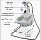 Graco Portable Infant Swing W Mobile 5-point Harness Music Gray white