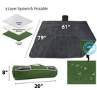 Sherpa Waterproof Throw Blanket Outdoor Reversible Soft Warm Picnic 61   X 79  