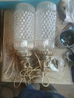 Hollywood Regency Vintage Double Pendant Swag Lamp Light Fixture Mcm
