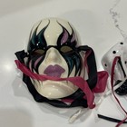 Painted Ceramic Masks Small Wall Hanging -set Of 2