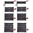 3pcs 18650 Battery Holder Box 1 Slot 3 7v Storage Case With Wire Leads