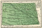 1928 Vintage Atlas Map Page - Ohio On One Side And North Dakota On The Other    