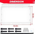 Full Windshield Window For 2017-2022 Ranger 570-6 Full-size With Round Tube Cage