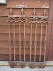 2 Antique Victorian Ornate Cast Iron Garden Or Cemetery Fence Architect Salvage