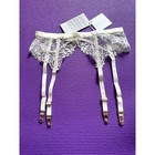  425 La Perla Lace Suspender Garter Belt White Silk Size S New Adjustable Straps