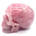 5 9   Natural Rose Quartz Hand Carved Crystal Skull  Realistic   Crystal Healing