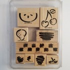 Stampin Up Rubber Stamp Set Two Step Fruit Medley 9 Stamps Watermelon Cherries