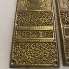 Pair Of Antique Brass Aesthetic Movement Eastlake Door Push Plates Hardware