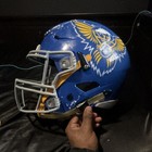 Riddell Large Blue Football Helmet Full Face Facemask Nocsae Glossy 2015