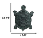 Cast Iron Verdigris Marine Sea Turtle Patterned Shell Garden Stepping Stones