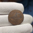 1794 Half Penny Sailing Ship At Sea Nice Brown Conder Token Colonial Coin
