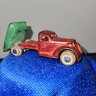 Vintage 1930s Arcade Cast Iron Dump Truck 232 Red Cab Green Bed Antique Toy 4 25