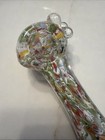 4    Glass Tobacco Pipe Deep Bowl Rasta Confetti Heavy Carb Left Side Free Ship