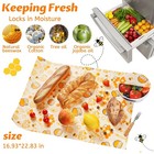 Beeswax Wraps For Food     Reusable Beeswax Bread Bag   Sandwich Wrap  Organic    