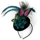  Fascinators Hat For Women Pillbox Tea Party Hat Derby Butterfly Dark Green