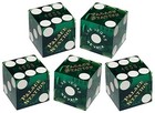 Palace Station Vegas Casino Craps Dice Green Polished Set 5 Matching Serial  s