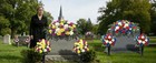 Cemetery Flowers For Grave headstone Flower  2sets Artificial