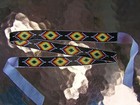 Wide  Handmade Navajo Indian Beaded Hat Band 3 4 Inch Wide  3000  Beads  Tsosie