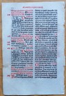 Post Incunable Leaf Brevarium Pataviensis Woodcuts  523  - 1508