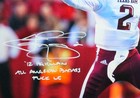 Johnny Manziel Signed Pass Release Tamu 16x20 Fp Photo Insc- Beckett W