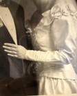 Vintage 1994 House Of Bianchi Ivory Silk  Shantung V-neck Wedding Gown  Sz 10