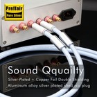 Pair Hi-fi 4n Pure Silver Audio Rca Cable Hi-end Rca Connector Interconnect Wire