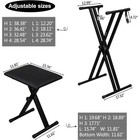 Double X Keyboard Stand And Bench Set  Adjustable Height Digital Piano Stand