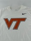 Nike Virginia Tech Hokies Dri-fit Legend T-shirt Mens Sz M Medium White Orange