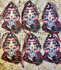 Fortune Teller  Valentine s   Kitschy Cute Linen Cardstock Hang Tags Set Of 6
