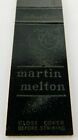 Martin Melton Restaurant Manhattan Beach Ca Vintage Midget Matchbook Cover