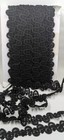 Vintage Antique Mourning Edwardian French Trim Lace Jet Black 570  C17-bolt 1