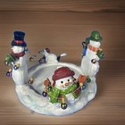 Yankee Candle Snowman Dog   Christmas Lights Large Jar Candle Holder 1628690
