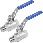 2 Pack 1 2  Full Port Ball Valve Npt Male X Female 304 Stainless Steel Heavy Dut