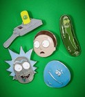 Rick And Morty 5 Piece Enamel Pin Set Pickle Rick Mr Meeseeks Portal Gun