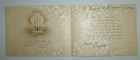 Vtg Christmas Card Snowy Day Scottie Dog Looks Out Window Gold Foil 1930 s