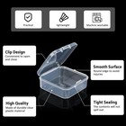 100 Pcs Clear Plastic Beads Storage Containers Box Small Clear Box With Hinged L